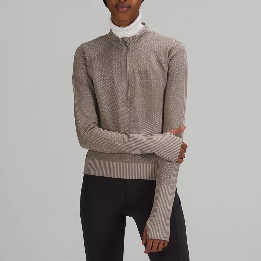 Lulu Rest Less Cropped Half -Zip